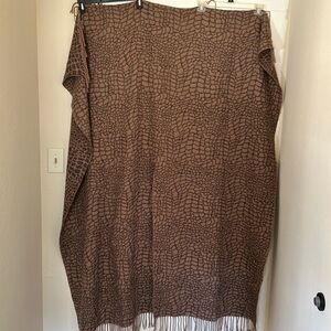 Giraffe print poncho